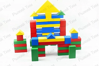 Конструктор деревянный 2-3 года 54 элемента, ТМ Рыжий Тим