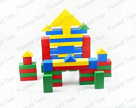 Конструктор деревянный 2-3 года 54 элемента, ТМ Рыжий Тим