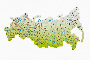 Карта России Логикус мини, цветная