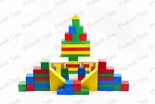 Конструктор деревянный 4-5 лет 55 элементов, ТМ Рыжий Тим