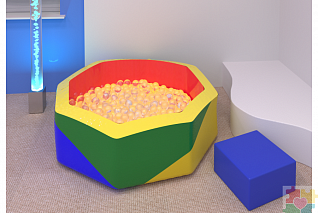 Мягкий детский бассейн 8 угольный разборный "Инклюзив"