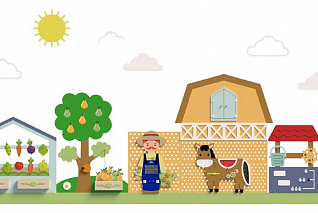 Декоративно-развивающая панель "Сад-огород" «Умничка»