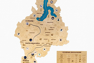 Карта Тюменской области Логикус, подсветка контражур