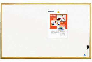 Доска белая Magnetoplan дер. рама,390х290мм,лак.,магн/марк