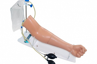 Тренажер для отработки навыков внутривенных, подкожных и внутрикожных инъекций (рука от предплечья до кисти) с клапанами Zarnitza 1.01