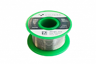 Катушка припоя Voltera (Solder Wire - Sn42Bi57Ag1, No clean/w flux, 1.0mm, 20g/roll) VOLT-1000360