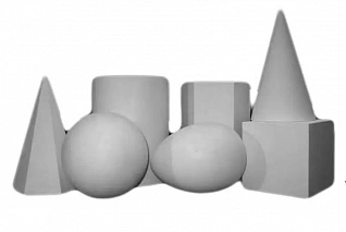 Геометрические тела (7 предметов) гипс