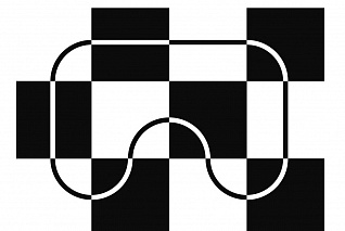 Поле для соревнований роботов шахматное с инверсной линией 2430х3240 мм