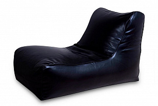 Кресло-лежак из экокожи черное «АЛМА»