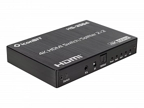 Коммутатор, усилитель распределитель HDMI IconBIT [HS-2504] 2х2, поддержка 4K60 