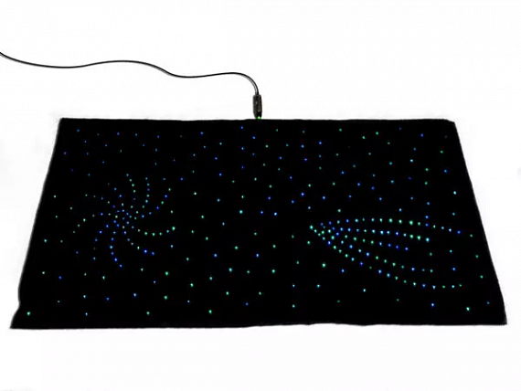 Фиброоптический ковер 150х150, настенный (звезды, 300 точек)