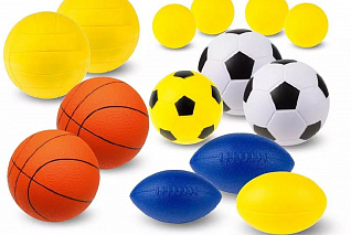 Набор мягких мячей «Команда» в сумке (14 мячей)