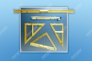 Комплект линеек для школьной доски + доска крепежная (для хранения)
