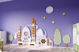 Декоративно-развивающая панель "Космическая станция" «Умничка»