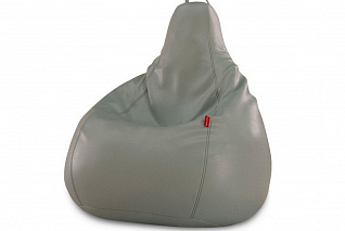 Кресло-мешок из экокожи серое «АЛМА»