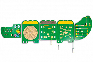 Тактильно-развивающая панель Крокодил Дилли