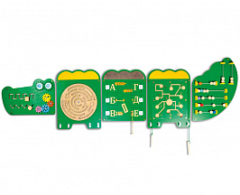 Тактильно-развивающая панель Крокодил Дилли