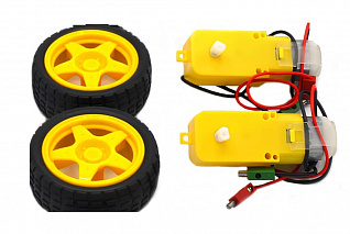 Двигатель постоянного тока с колесом на валу SNS-151 (2 шт.) SENSE