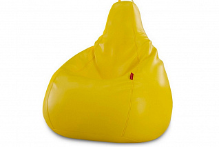 Кресло-мешок из экокожи жёлтое «АЛМА»