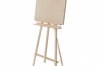 Мольберт тип «Лира» 175×62 см, планшет 70×50 мм, полка 66×12 см, с бегунком, неокрашенное дерево, Calligrata