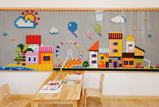 Мозаика с крупногабаритной основой Стена Botzees 17 цветов