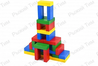 Конструктор детский "Строитель" Цветные кирпичики 40 шт., ТМ Рыжий Тим