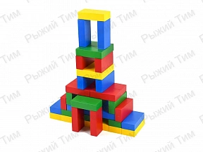 Конструктор детский "Строитель" Цветные кирпичики 40 шт., ТМ Рыжий Тим