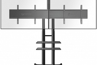 Мобильная напольная стойка для двух панелей ONKRON TS1881DV Black для размера 40"-65"
