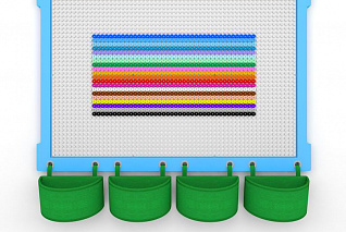 Комплект стены для конструирования Botzees с деревянной основой