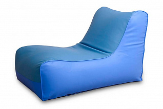 Кресло-лежак из экокожи голубое «АЛМА»