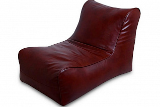 Кресло-лежак из экокожи коричневое «АЛМА»