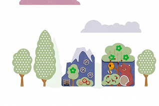 Декоративно-развивающая панель "Лес" «Умничка»