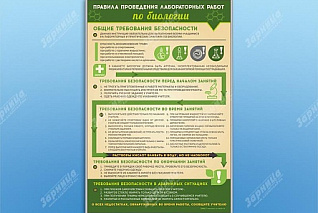  Стенд Правила выполнения лабораторных работ по биологии