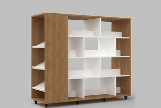 Стеллаж двухсторонний из коллекции СТУГЛ 155х50х130 см АЛМА