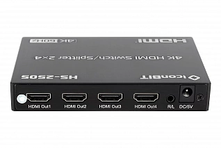 Коммутатор, усилитель распределитель IconBIT [HS-2505] 2х4, поддержка 4K60