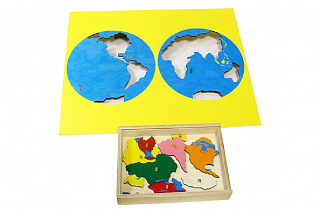 Дидактическая игра: Изучаем географию со сквозными картами-пазлами "Монтессори"