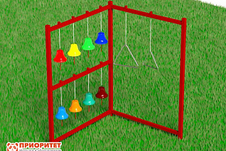 Установка для музыкальной площадки «8 колокольчиков и 2 треугольника» "Приоритет"