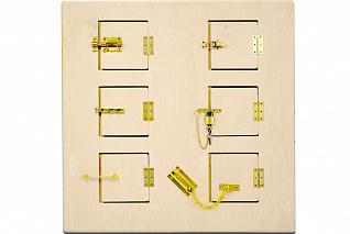 Тактильно-развивающий модуль Монтессори Замочки