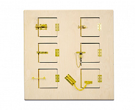 Тактильно-развивающий модуль Монтессори Замочки