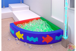 Мягкий детский бассейн угловой Океан 1400х400х100 "Инклюзив"