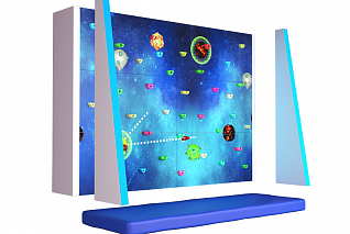 Интерактивный скалодром с креплением к стене для темной комнаты