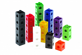 КУБИКИ СОЕДИНЯЮЩИЕСЯ 2 СМ. НАБОР 100 ШТ.