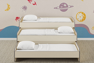 Раздвижная кровать на 3 секции из коллекции мебели «НЕГА ЛАЙТ»