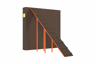 Уличное препятствие для НВП и ОБЖ: "Забор с наклонной доской"