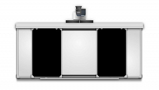 Интерактивная рельсовая система 3000x1000мм с интерактивной панелью 65" (комби черный/белый) "DigiTouch"