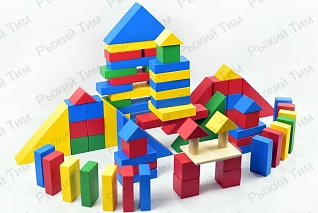 Конструктор деревянный 3-4 года 81 элемент, ТМ Рыжий Тим