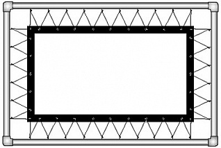 Полотно на люверсах Corvus (4:3) 326х249 (Z 305х229/3 Белое матовое (PW)-PS/S)