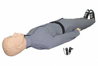 "Александр М-04" тренажер-манекен взрослого пострадавшего для отработки приемов сердечно-легочной реанимации (голова, торс, конечности) со светозвуковым индикатором Zarnitza
